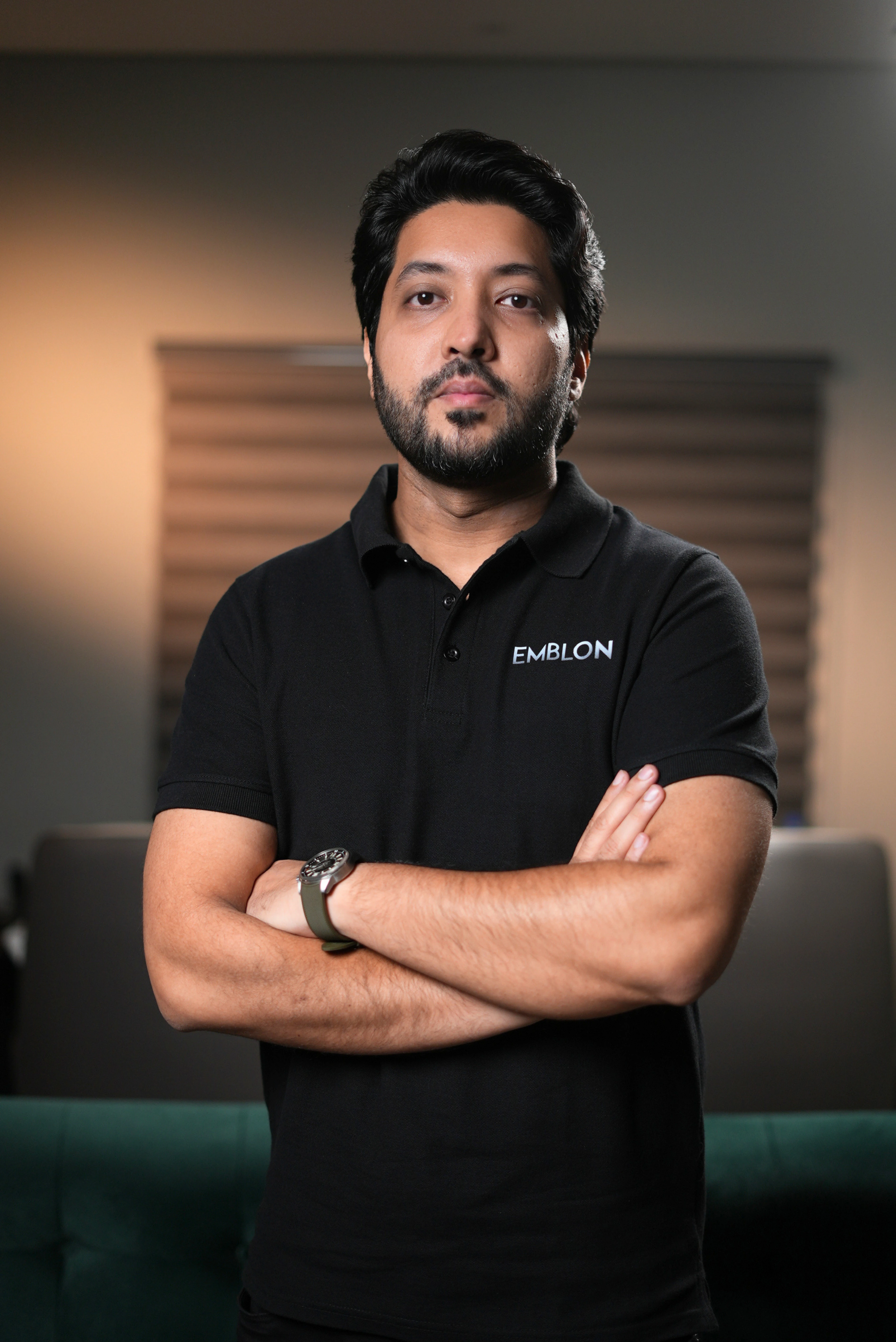 Portrait of Saib Mubashir, Managing Director of Emblon