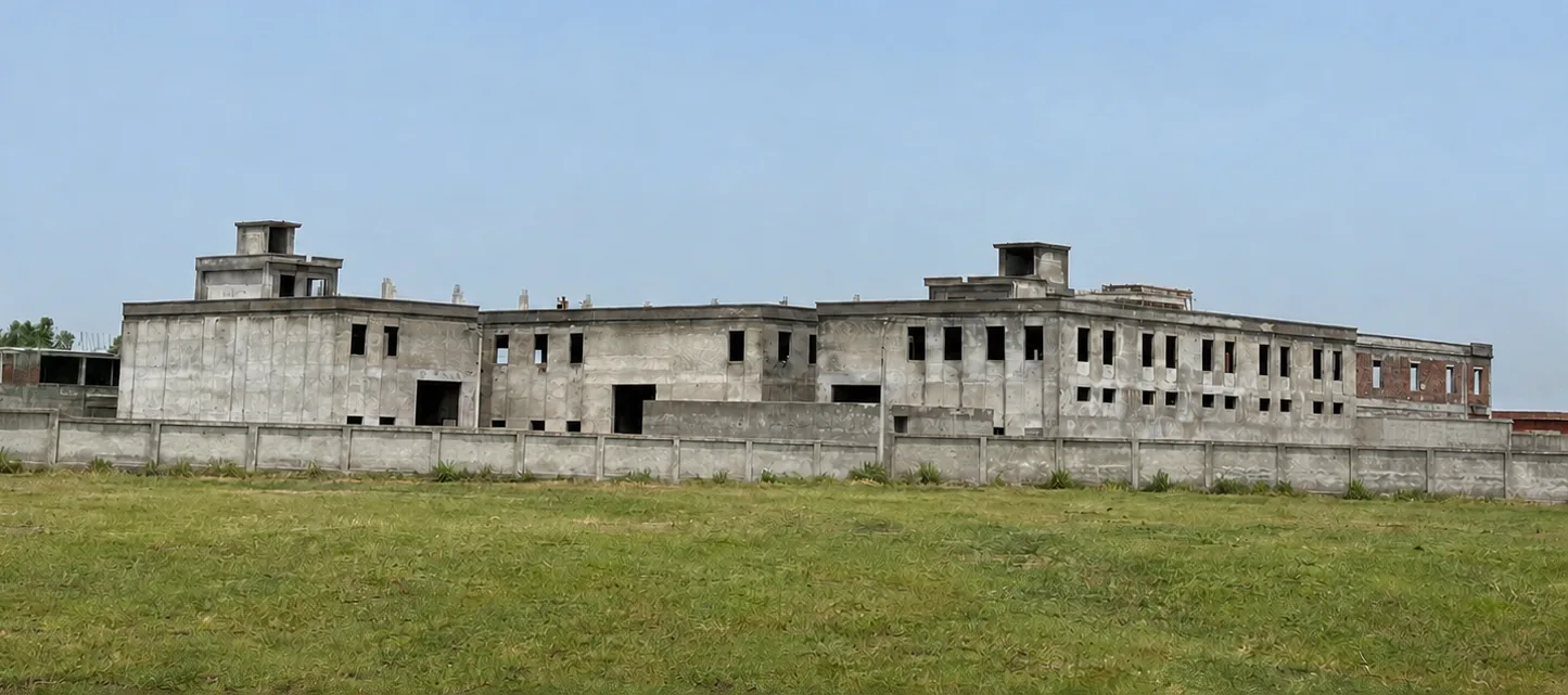 Industrial tannery facility under construction